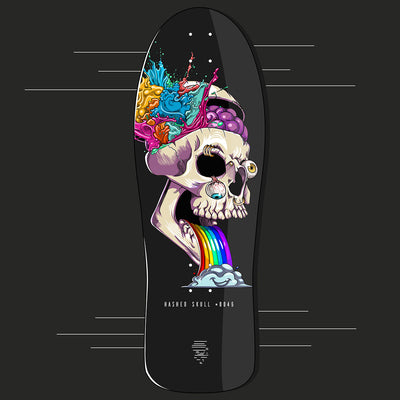 Old School Deck featuring Hashed Skull #0046