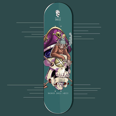 Popsicle Deck featuring Hashed Skull #0323