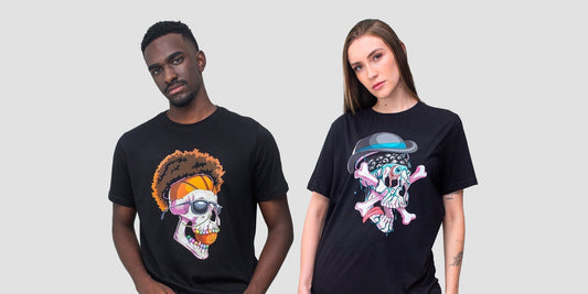 Hashed Skulls physical apparel featuring skull artwork as foundation of the brand’s hybrid IP strategy